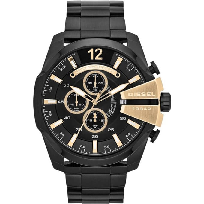 Diesel Mega Chief DZ4338 Herenhorloge 51 mm - Zwart