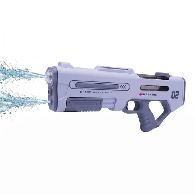 Zoem - Dubbelloops Elektrische Waterpistool - Watergun - 2 veiligheidsbrillen - 7 meter