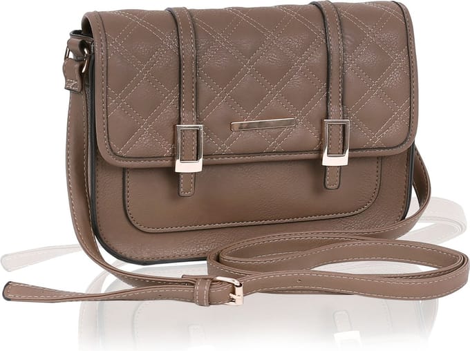 Bruine, elegente schoudertas