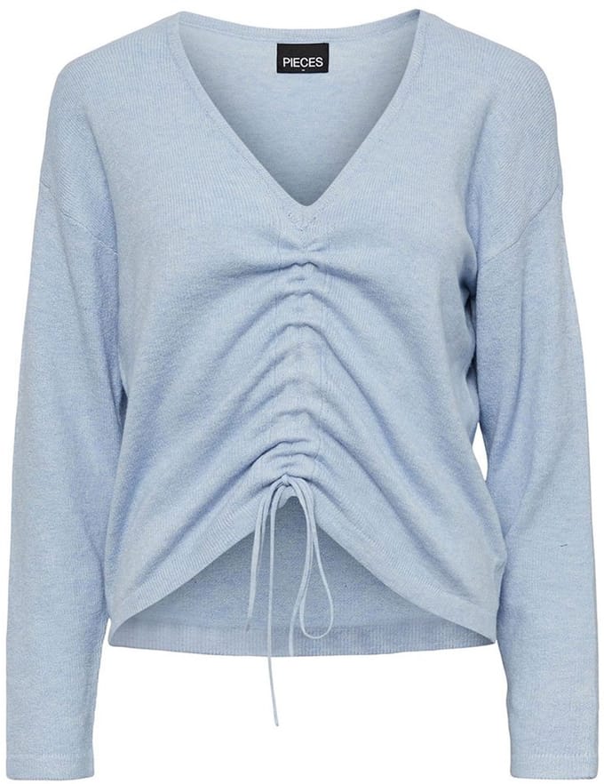 Pieces Nandi Trui Met V-hals Blauw M Vrouw