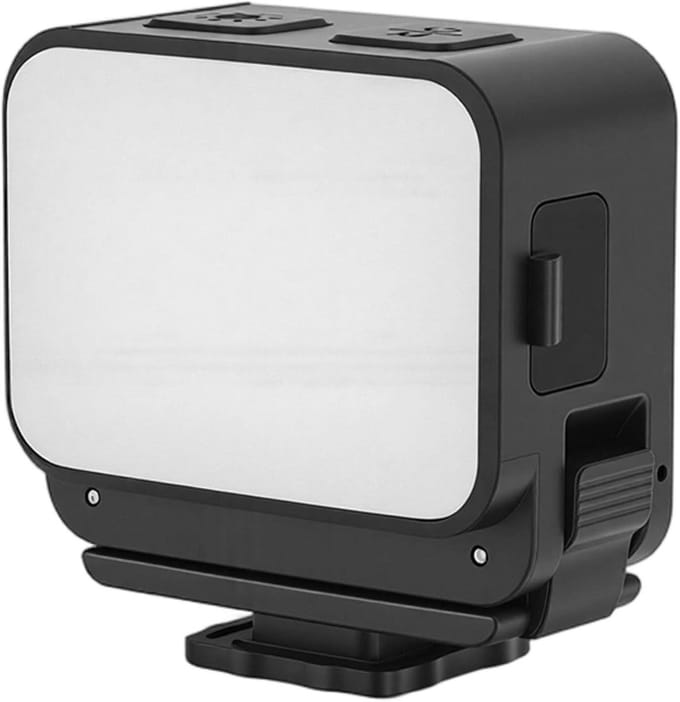 LED Videolamp - Compacte Camera Lamp - Foto en Video - 3 Kleurtemperaturen - IPX4 Waterdicht - Zwart