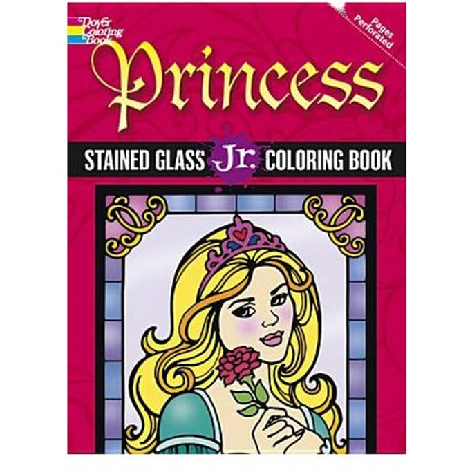 Princess Stained Glass Jr. Coloring Book - Miller