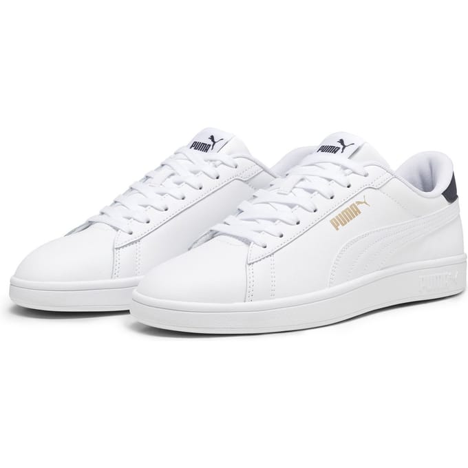 PUMA Puma Smash 3.0 L Unisex Sneakers - PUMA White-PUMA Navy-PUMA Gold