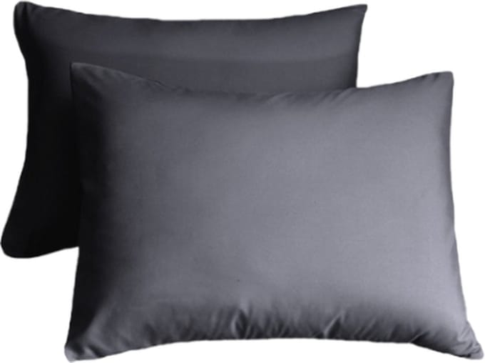 Y-NOT - Kussensloop Set (per paar) - Katoen - 60x70 - Donker Grijs