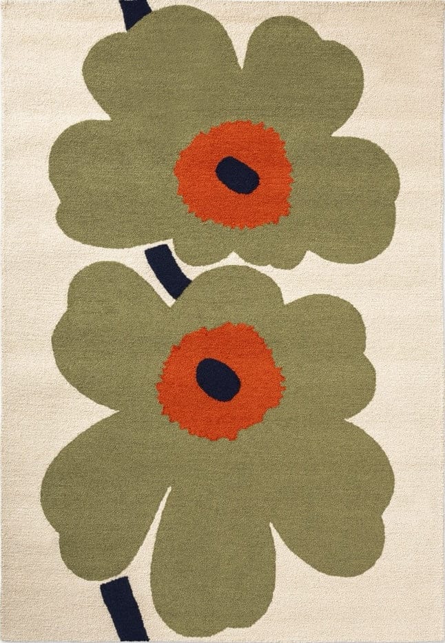 Marimekko Unikko Anniversary Dusty Green 433017 - 160 x 230 cm