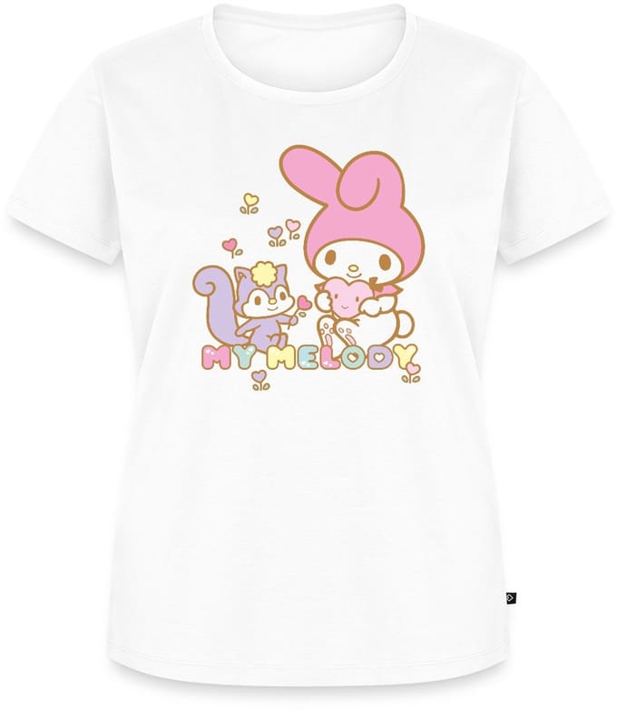My Melody Plukt Hartbloemen Met Risu Premium T Shirt Dames