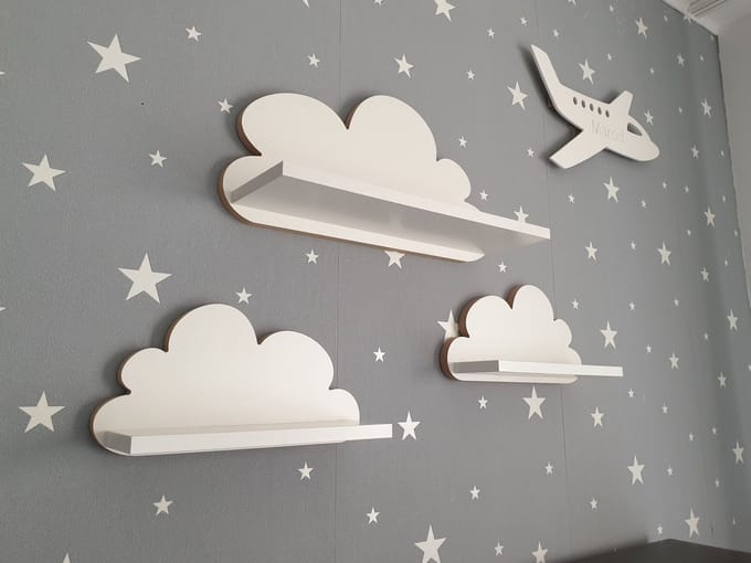 Moliland FANTASY Serie - Skandinavische Wolken Plank Set - Elegantie