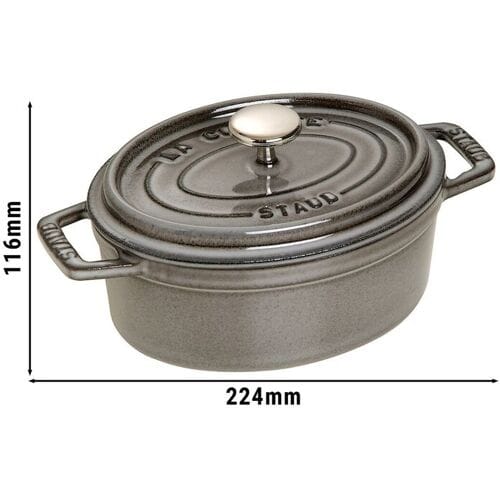 STAUB LA COCOTTE - Kookpot - Ovaal - 170mm - Gietijzer - Grafietgrijs