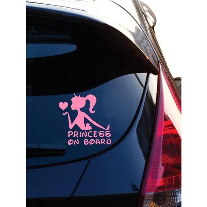 1 stuks Prinses aan Boord Autosticker one-size