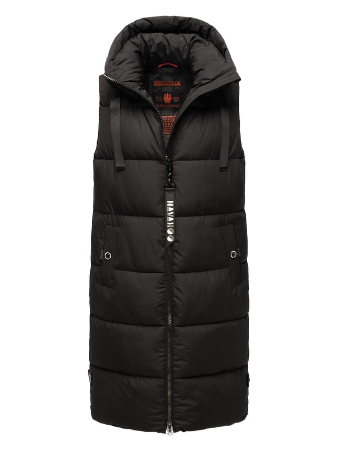 Navahoo dames lange bodywarmer Schnuffelchen – Warm & Stijlvol met Capuchon