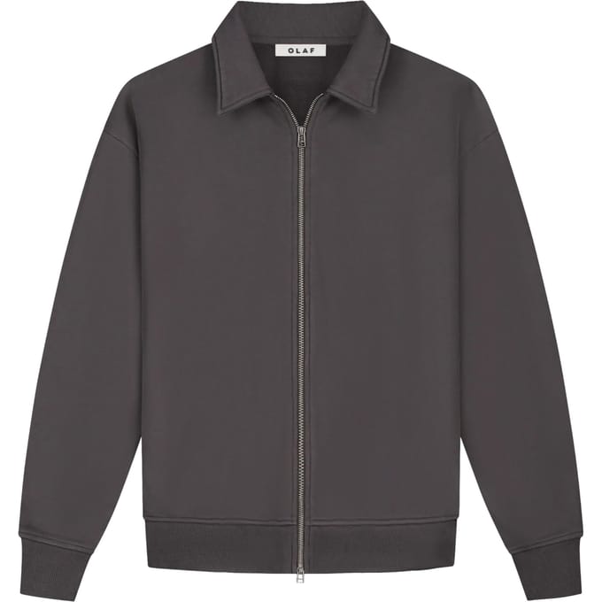 Olaf Essential Zip Up Polo Polos Grijs M240208
