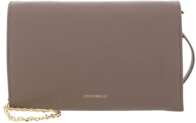 COCCINELLE Leren koppeling schoudertas Dandy Mini Bag Warm Taupe