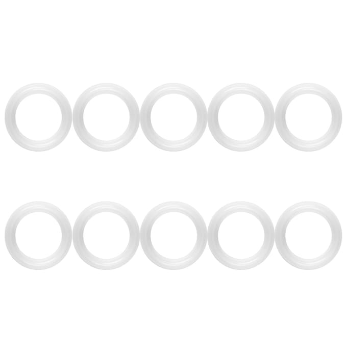 10 stuks set 1.5  Sanitaire Klem Ferrule Siliconen Afdichtingsring Ring Onderlegring white