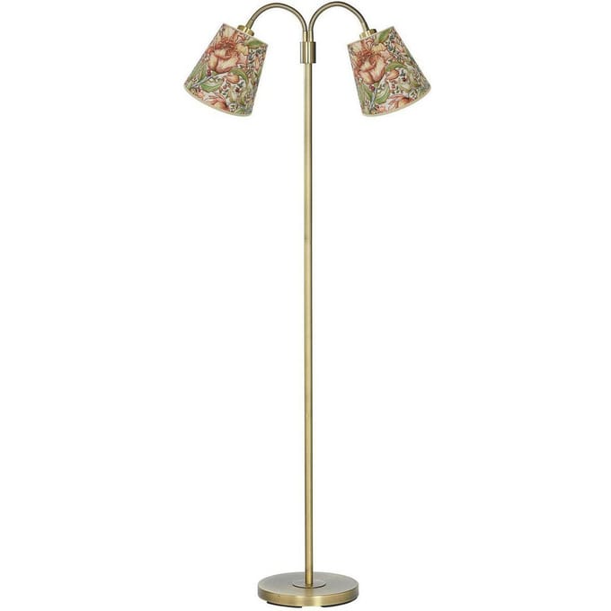 PR Home vloerlamp Amy Cia Theo, gekleurd/messing, 150 cm, 2-lamps.