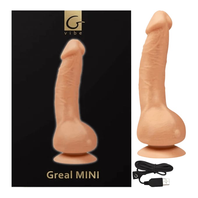 G-Vibe - G-Real - Mini Vibrerende Dildo - 3 x 18 cm - Beige