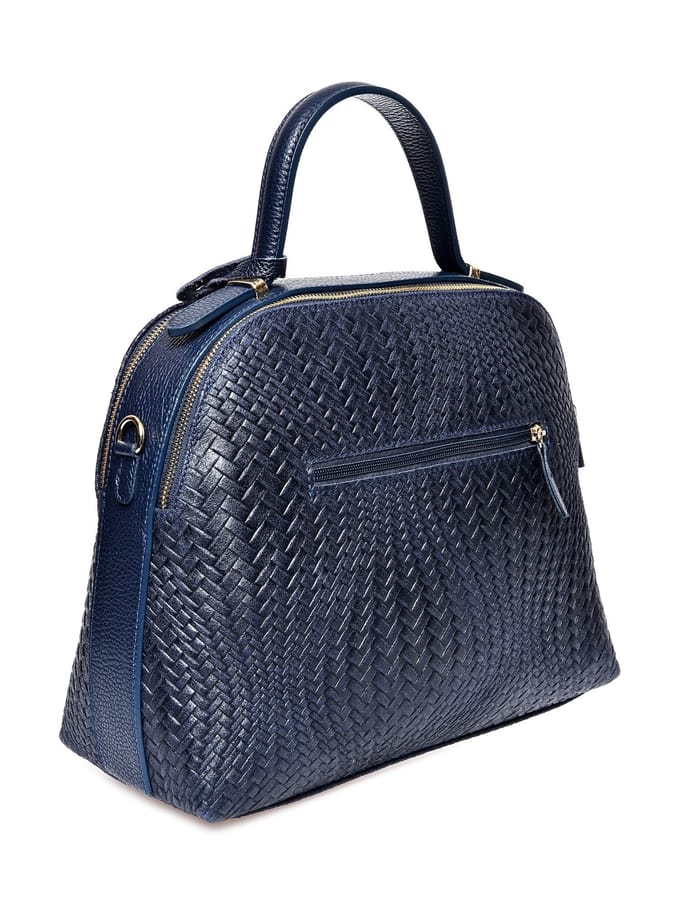 Isabella Rhea Blauw Rundleer Tas