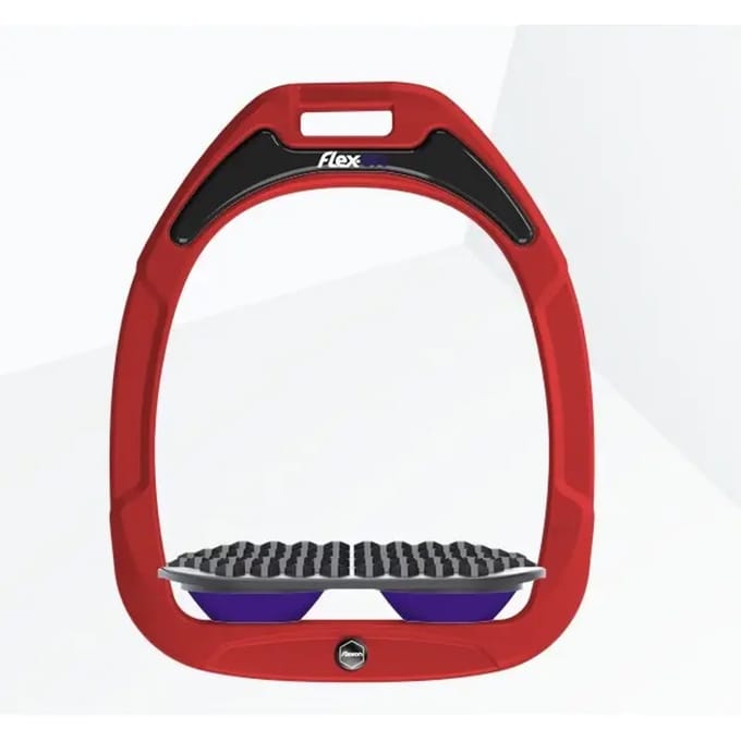 Endurance stijgbeugels Rood/grijs/paarse Flex-On Green Composite