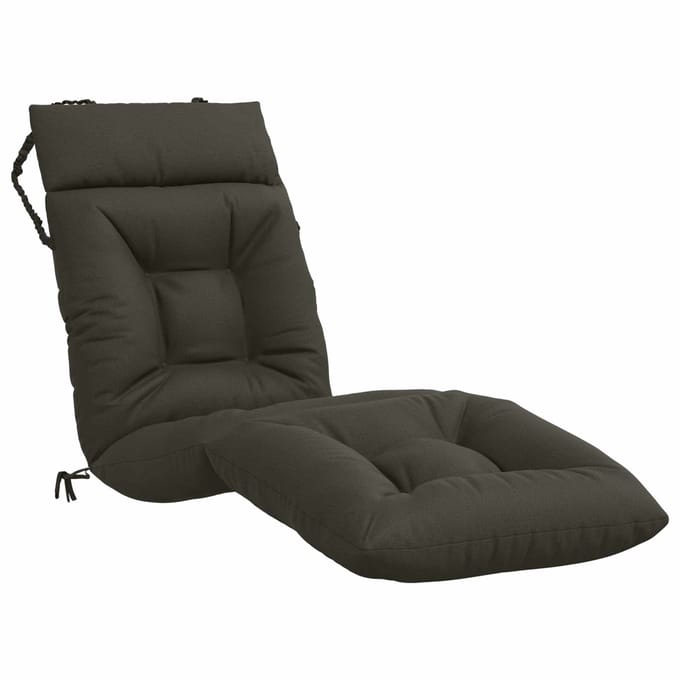 vidaXL - Ligstoel - Kussen - VIANEN - 100% - Polyester - Antraciet - 200 - x - 60 - x - 8 - cm