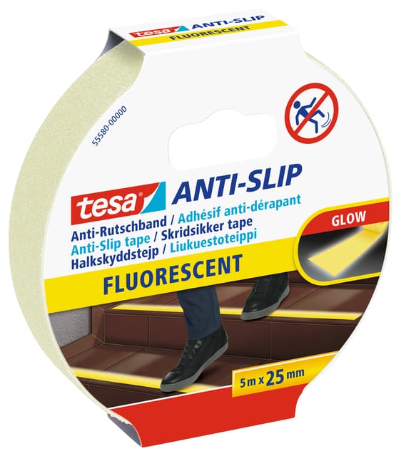tesa 55580-00000-11 Anti-sliptape Wit (l x b) 5 m x 25 mm 1 stuk(s)