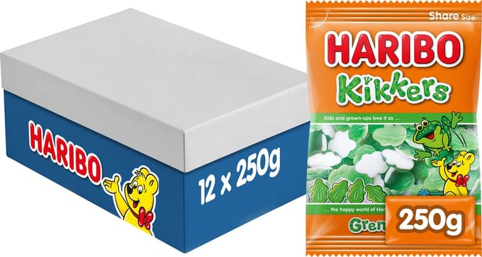 Haribo Kikkers - snoep met schuim - 12 x 250g