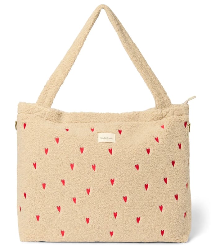 Studio Noos teddy mom bag luiertas ecru hearts