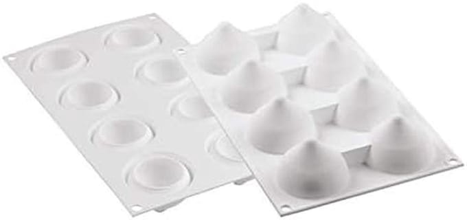 Siliconen Bakvorm - Cake Mal - Desserts Maken - Hypnotisch Ontwerp - 55 ml - Wit