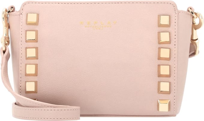 Replay - Schoudertas met studs 19 cm (pink brown)