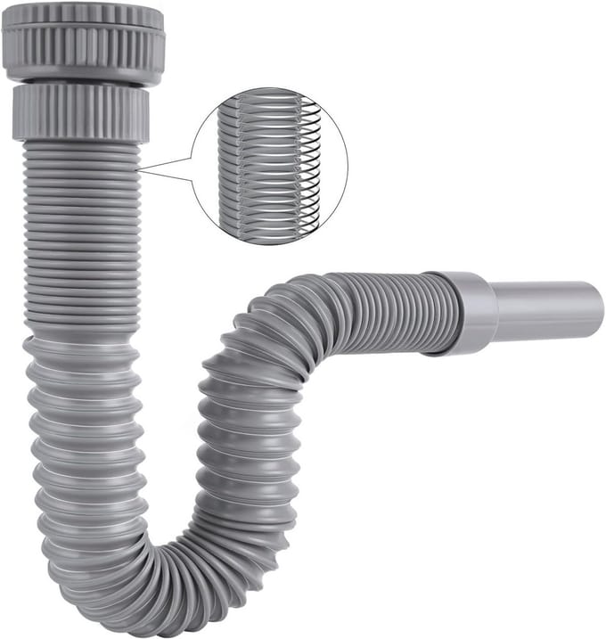Geurdichte Flexibele Sifon voor Wastafel - 1 1/4 Inch Aansluiting
