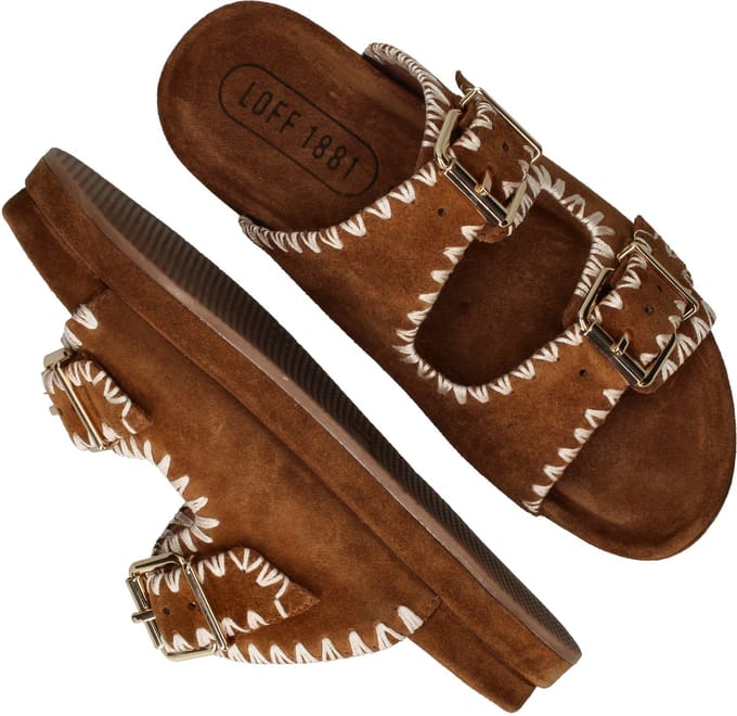 LOFF 1881 Slippers - Dames - Cognac - Maat:42