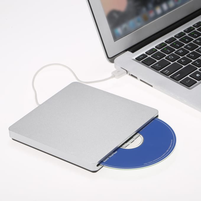 USB 2.0 draagbare ultradunne externe dvd-rom-speler-stationlezer vervanging voor white