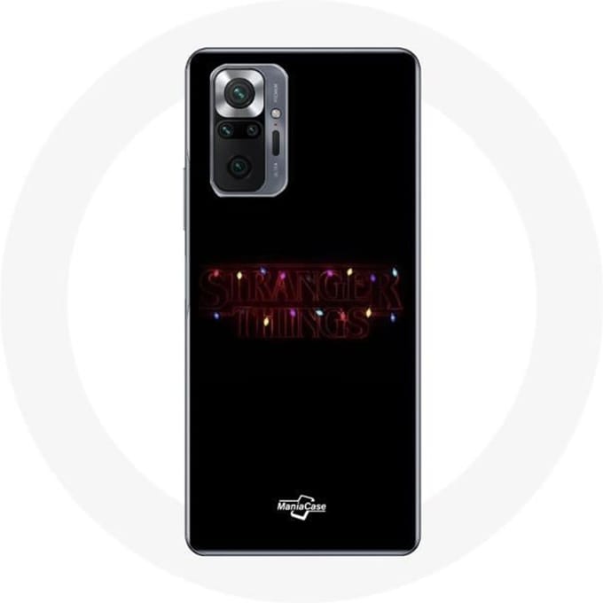 Coque pour Xiaomi Redmi Note 10 Pro Stranger Things Affiche Logo Joyeux noël
