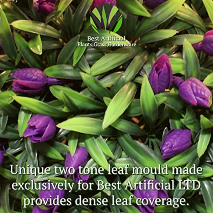 Kunstmatige Tulp Bloem Bal 38cm Paars | Onderhoudsvrije Topiary Plant