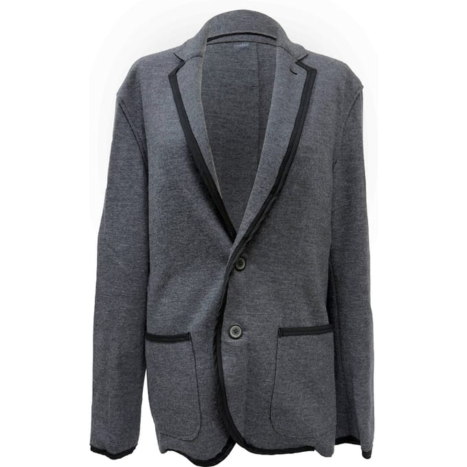 Lanvin single-breasted blazer met reverskraag in grijze wol