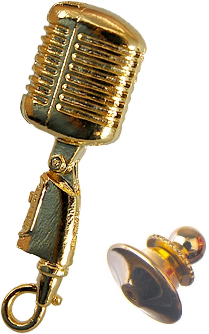 Speldje Microfoon verguld
