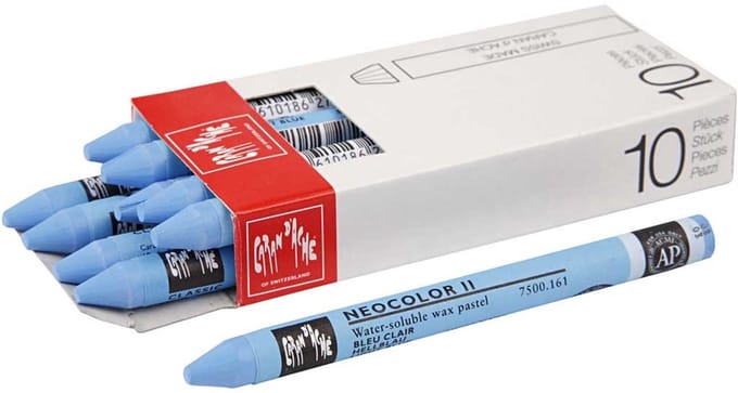 CARAN D’ACHE Neocolor II, L: 10 cm, dikte 8,5 mm, light blue (161), 10 stuk