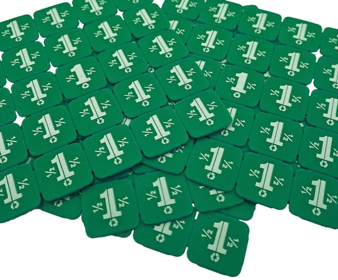 CombiCraft breekmunten van gerecycled plastic in het groen - 1000 breekmunten