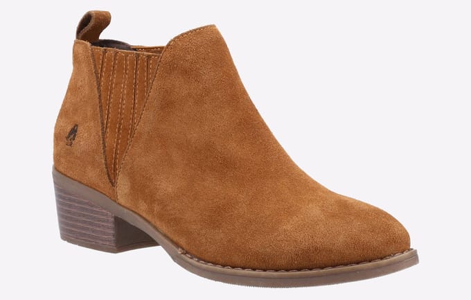 Hush Puppies Isobel Leren Dames Laarzen In Tan