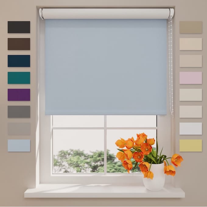 Rolgordijn Easy Verduisterend - Light Blue - 80 x 190