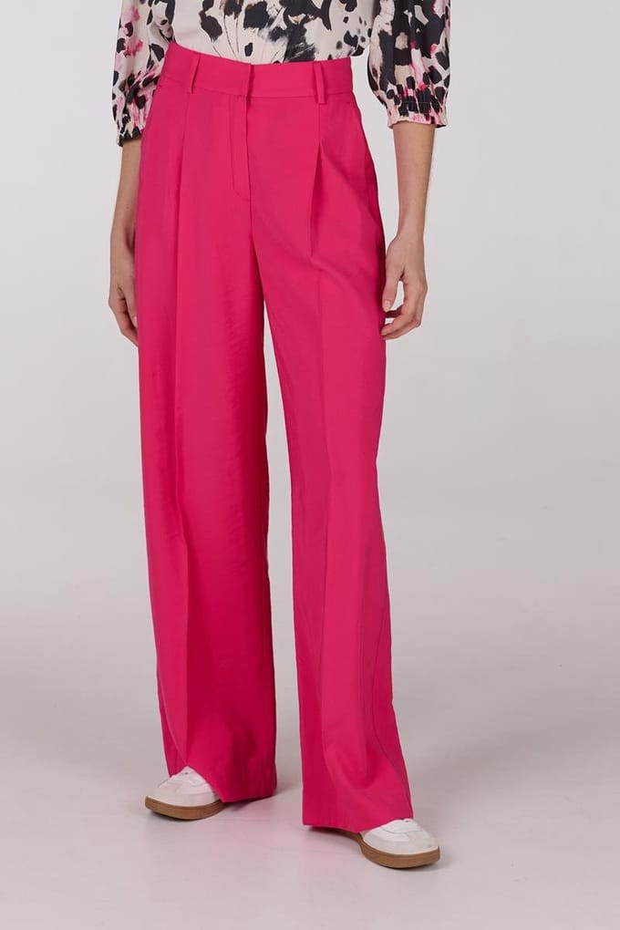 Jansen Amsterdam Nova Broek Wf 466 Long Wide Broeken Dames - Roze - Maat 42