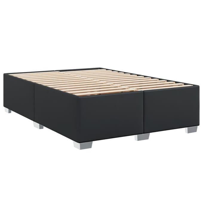 vidaXL - Bedframe - kunstleer - zwart - 140x200 - cm