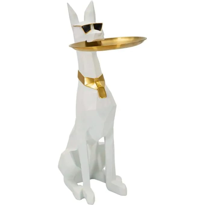 Hond pitbull beeldje van resin Mauro Ferretti