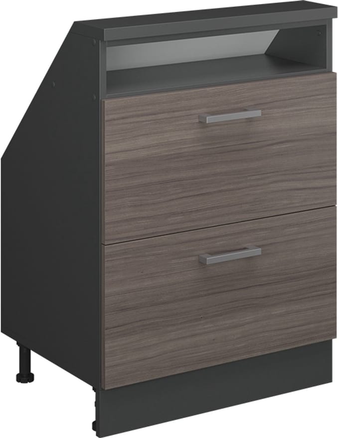 Vicco Rion Kast voor schuine wand – met 2 laden Edel grijs/antraciet