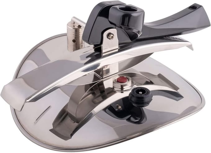 RVS Deksel voor Snelkookpan 22 cm - Geschikt voor Diverse Modellen