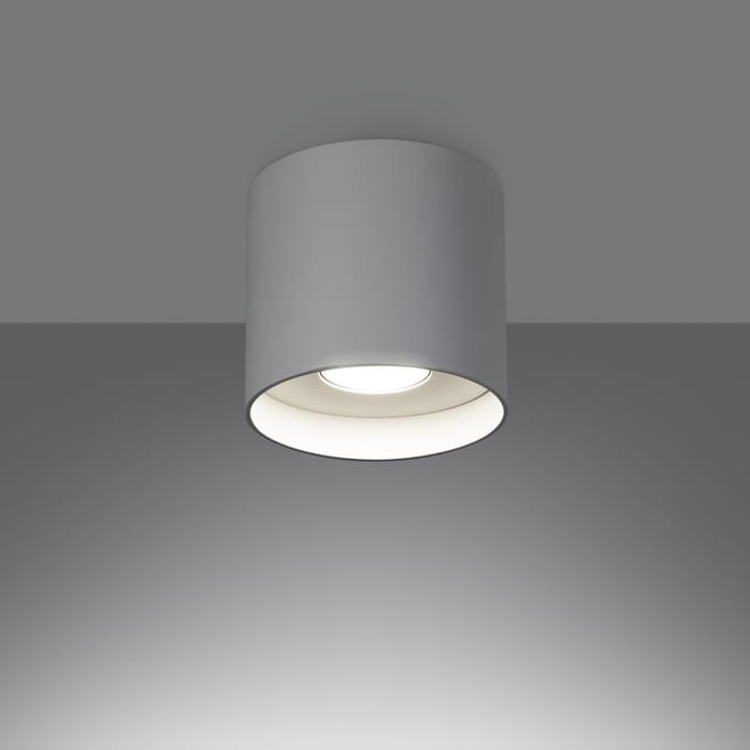 Sollux Lighting Plafondlamp Mika - GU10 - wit - aluminium - 11x12x12cm