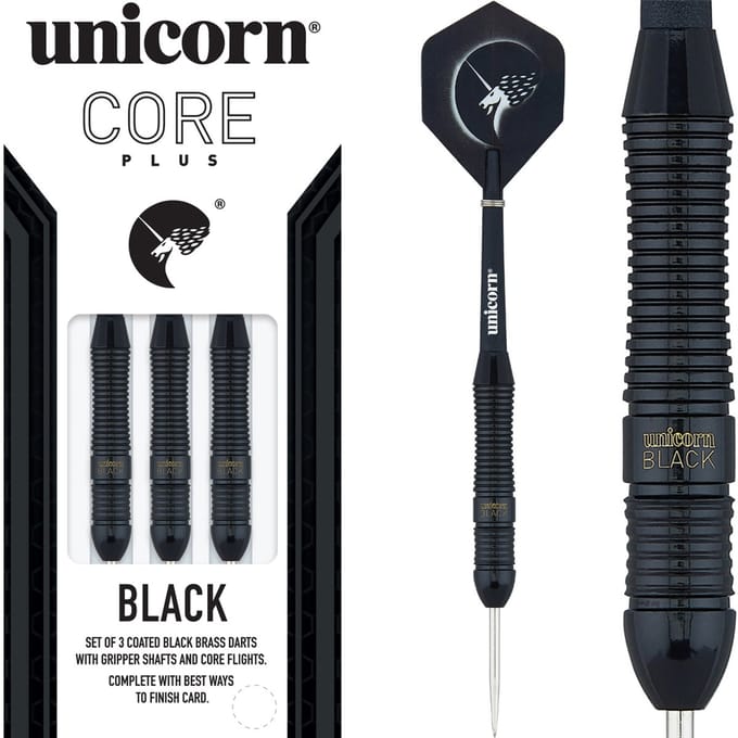 Unicorn Core Plus Black Brass 22 gram - Dartpijlen