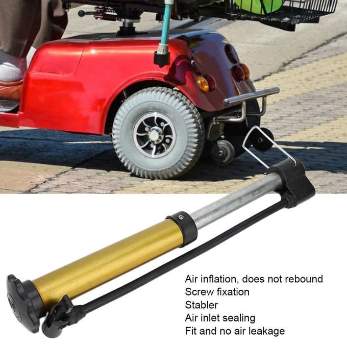 Draagbare Scootmobiel Pomp Lucht Opblaasgereedschap Elektrische Scooter Opblazer Accessoire black