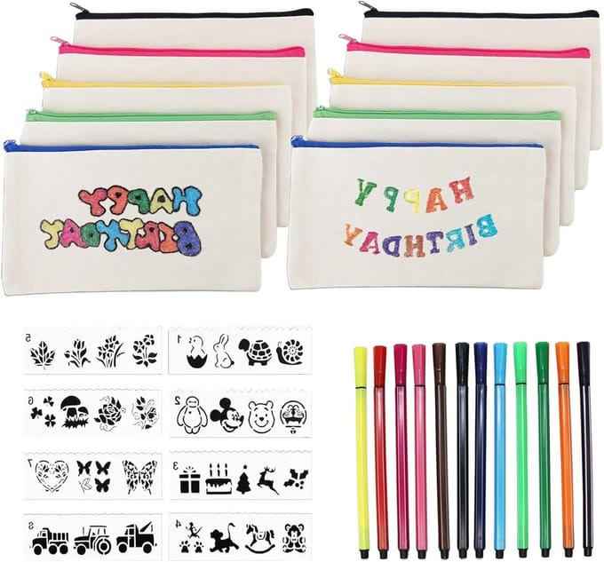 Katoenen pouches, 10 stuks, blanco, ideaal voor creatief gebruik, DIY-projecten en geschenken