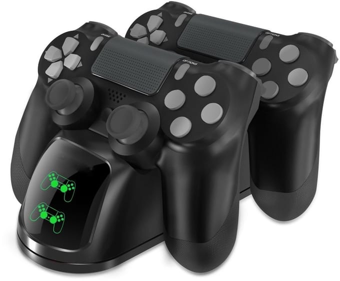 Dubbel laadstation voor twee PS4 / PS4 Slim / PS4 Pro-controllers