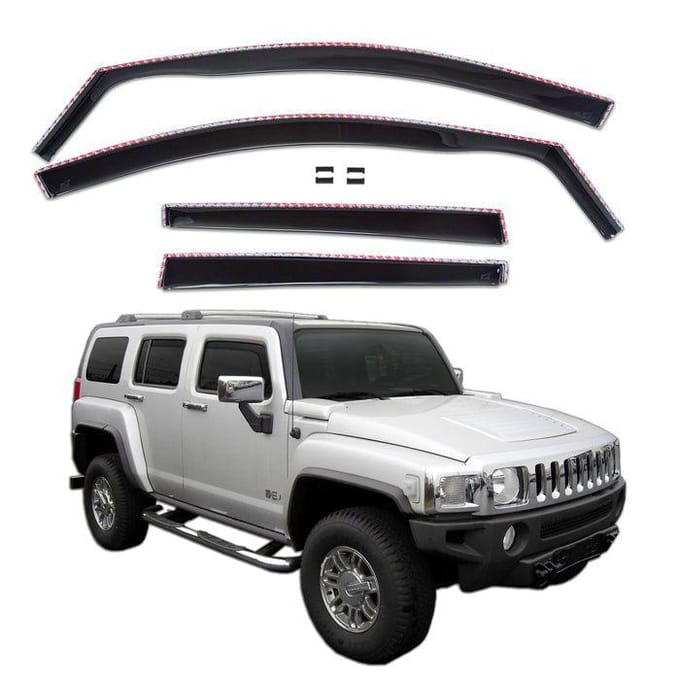 Luchtafweerders - SCOUTT - Hummer H3 - Gerookt - Versterkt Acryl - Eenvoudige Installatie
