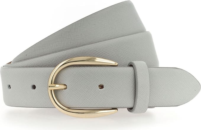 Vanzetti Leren Riem 30mm Leather Belt W105 Light Grey Lichtgrijs